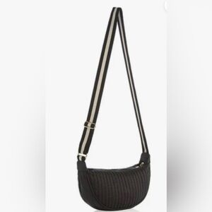Shiraleah Black Ezra Crescent Crossbody Bag